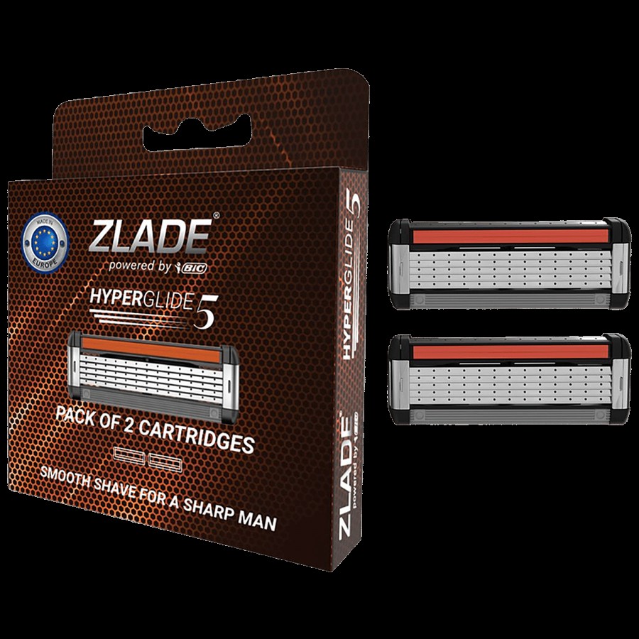 Zlade HyperGlide5 Men's Razor Cartridges - Smooth Shave For Sharp Man