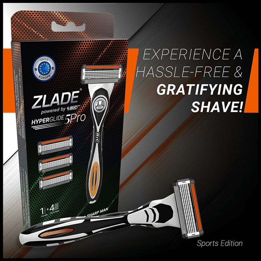 Zlade HyperGlide5 Pro Shaving System For Men - Hassle Free Shave