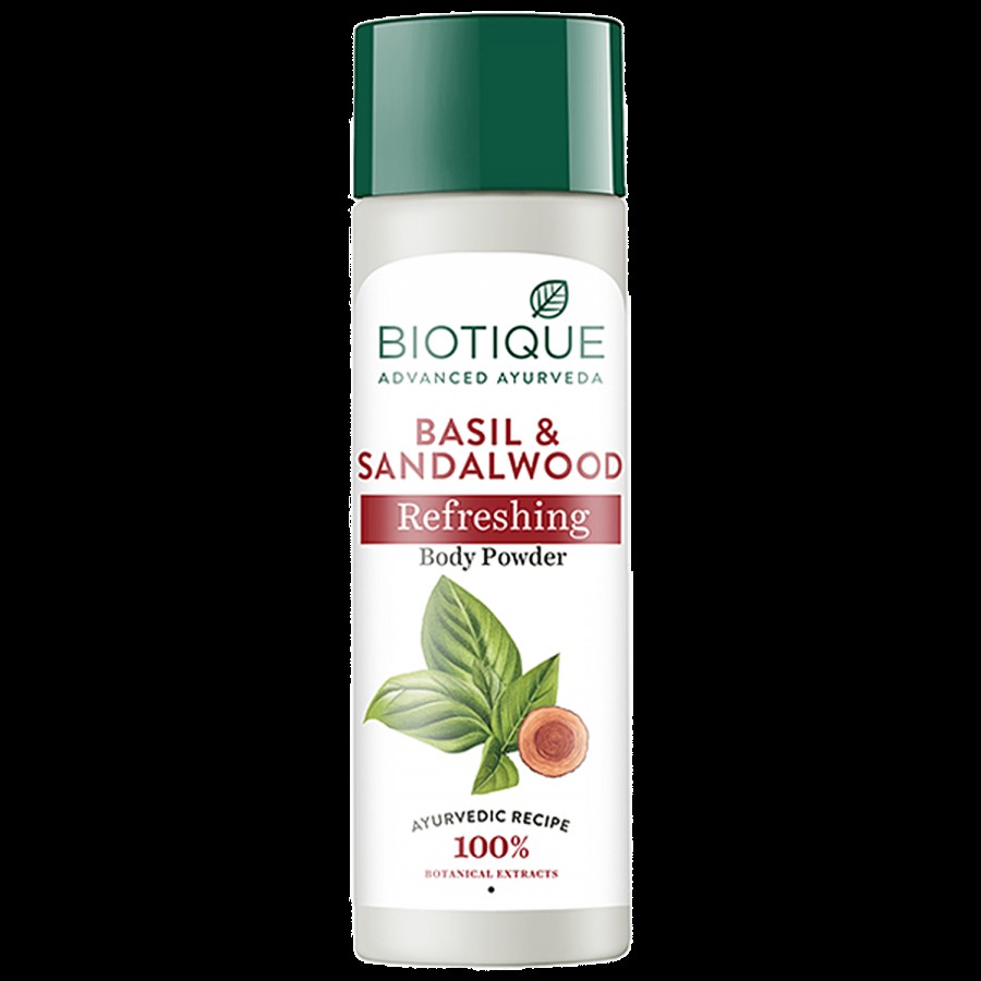 BIOTIQUE Refreshing Body Powder - Basil & Sandalwood