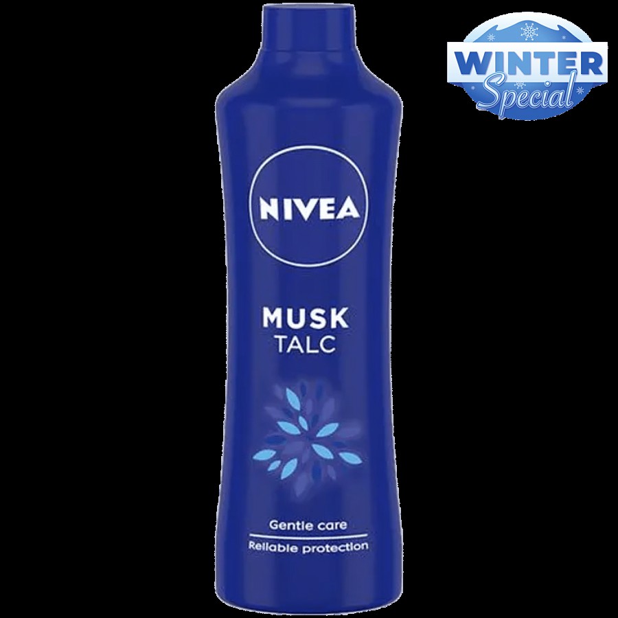 NIVEA Musk Talcum Powder For Men & Women - Fragrance & Protection Against Body Odour