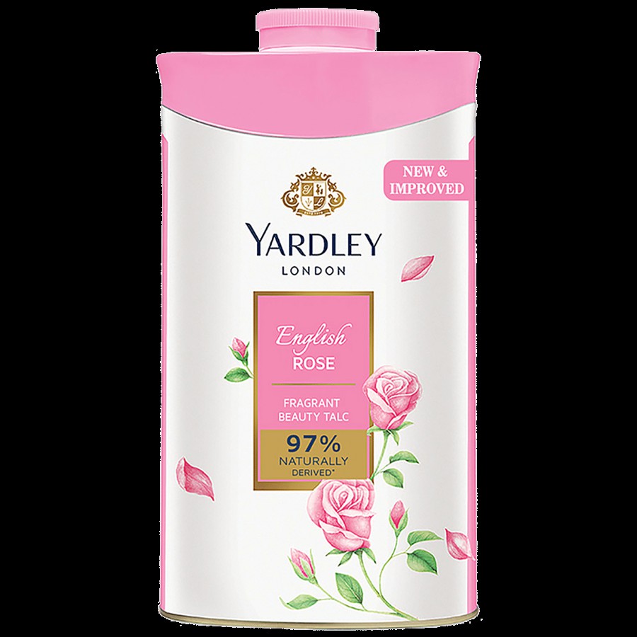 Yardley London English Rose Perfumed Talc for Women| Smooth texture