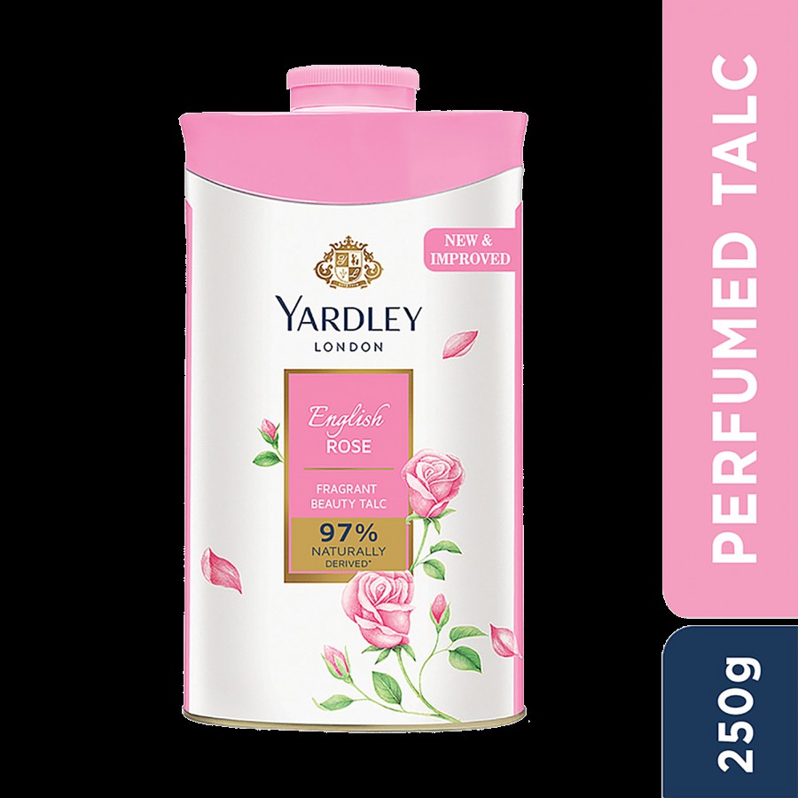 Yardley London English Rose Perfumed Talc for Women| Smooth texture