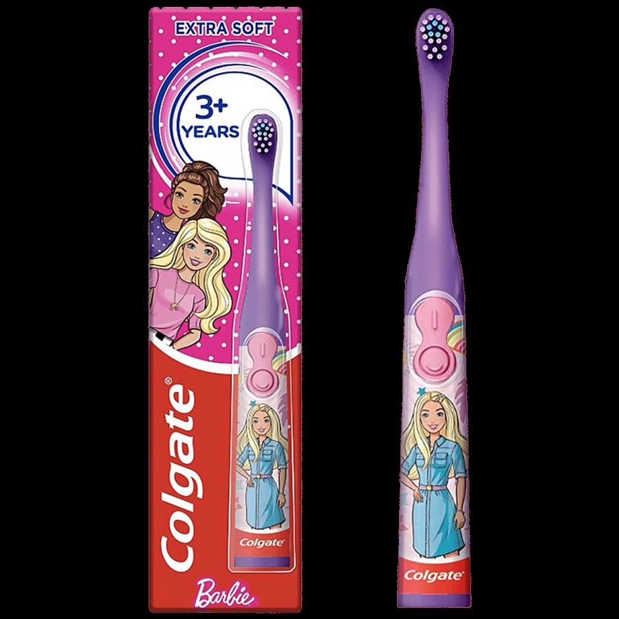 Colgate Kids Battery Powered Electric Toothbrush - Barbie