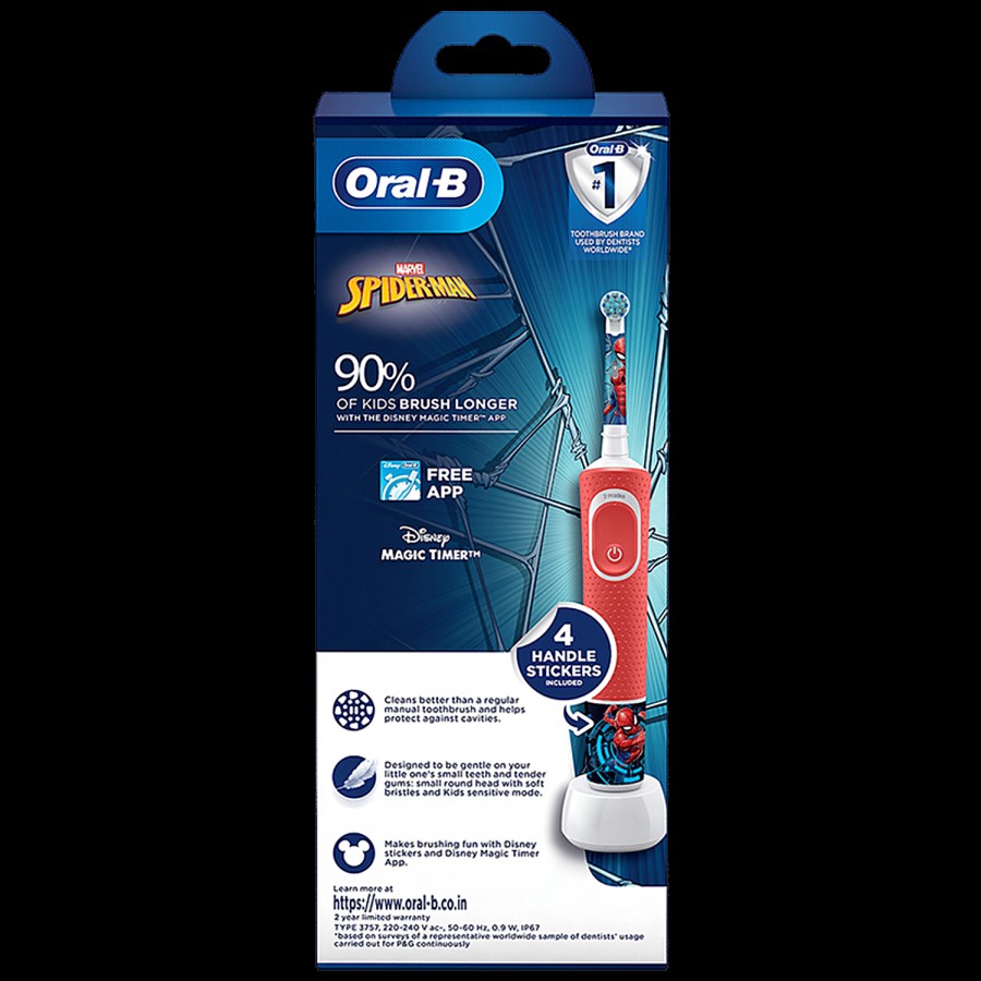 Oral-B Kids Electric Rechargeable Toothbrush - Spider Man