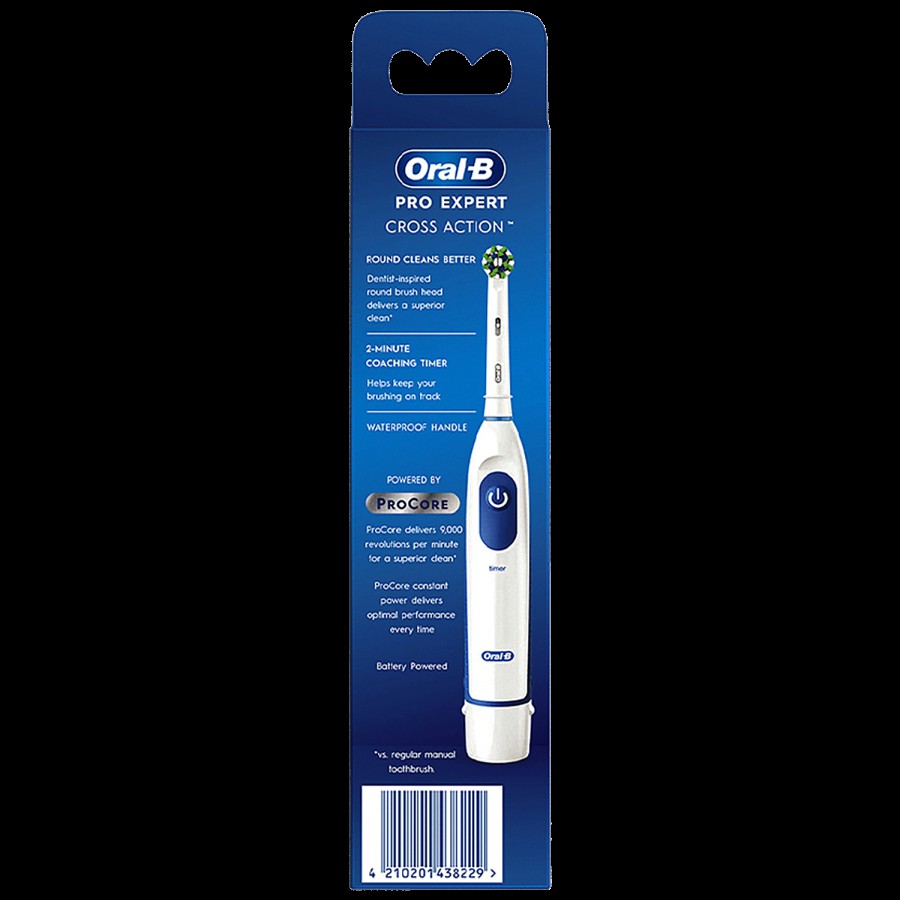 Oral-B Pro Expert Electric Toothbrush - Battery Operated With Replaceable Brush Head