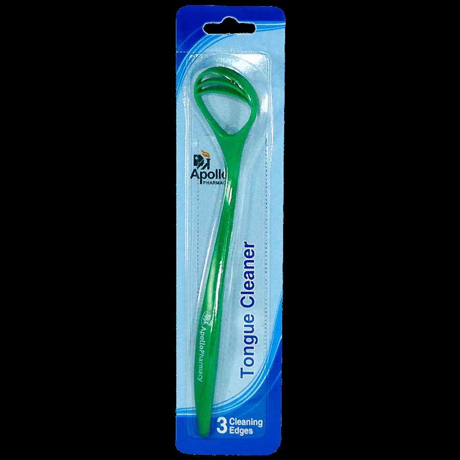 Apollo Pharmacy Tongue Cleaner With 3 Cleaning Edges