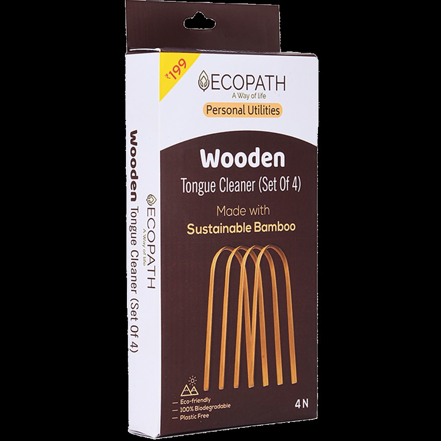 Ecopath Wooden Tongue Cleaner - Eco Friendly