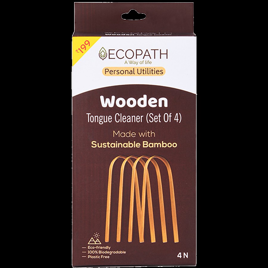 Ecopath Wooden Tongue Cleaner - Eco Friendly