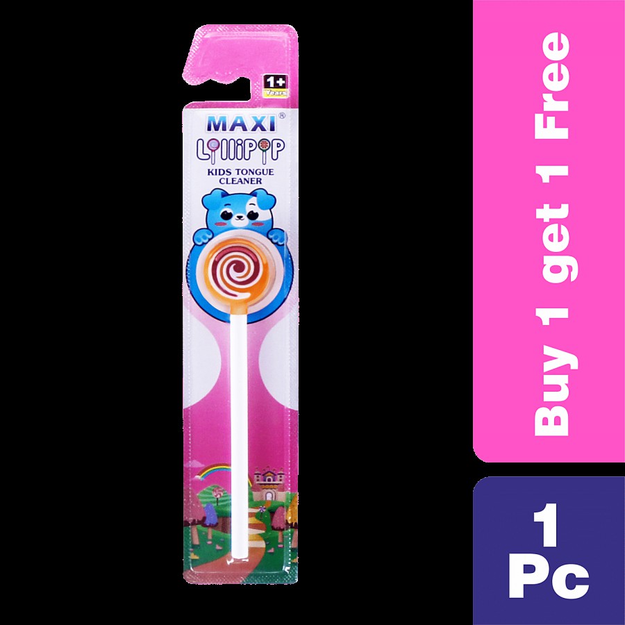 MAXI Lollipop Tongue Cleaner For Kids - Easy To Use