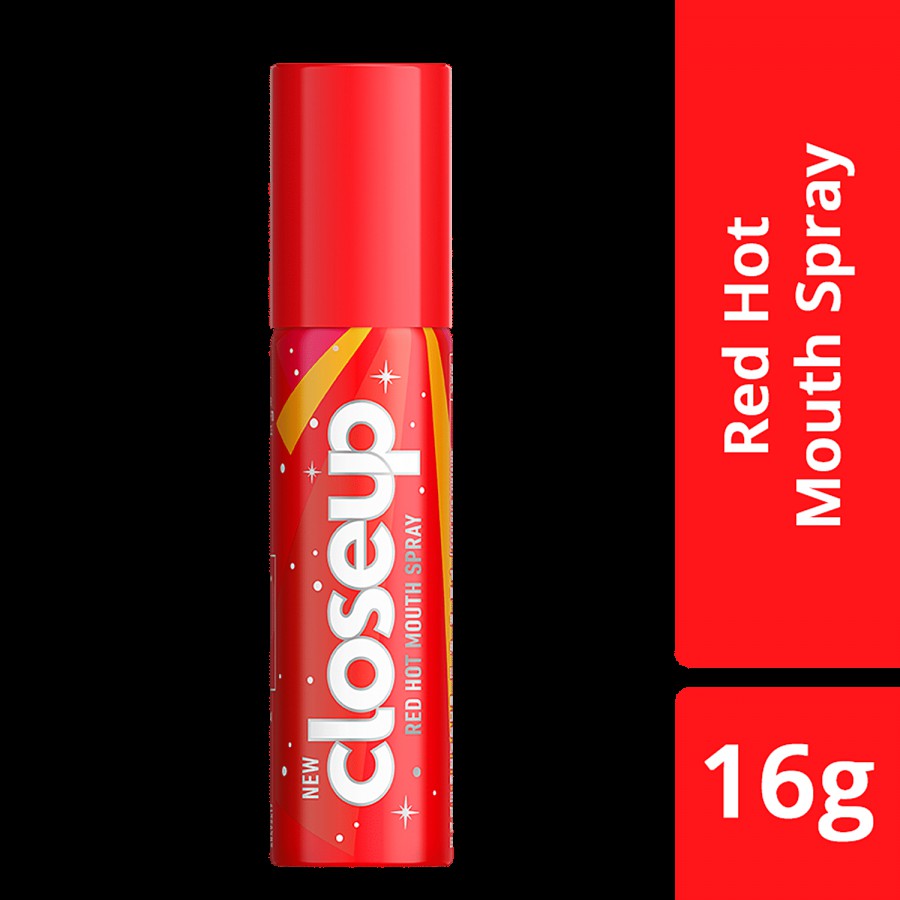 Closeup Red Hot Mouth Spray