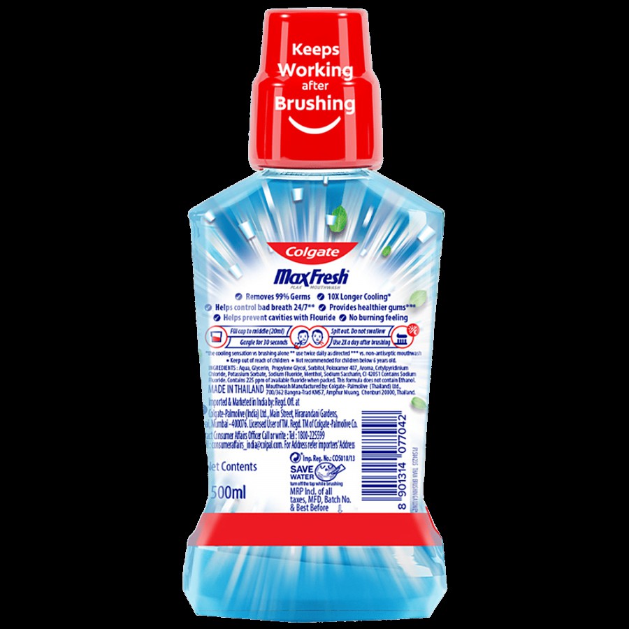 Colgate Maxfresh Plax Mouthwash - Peppermint