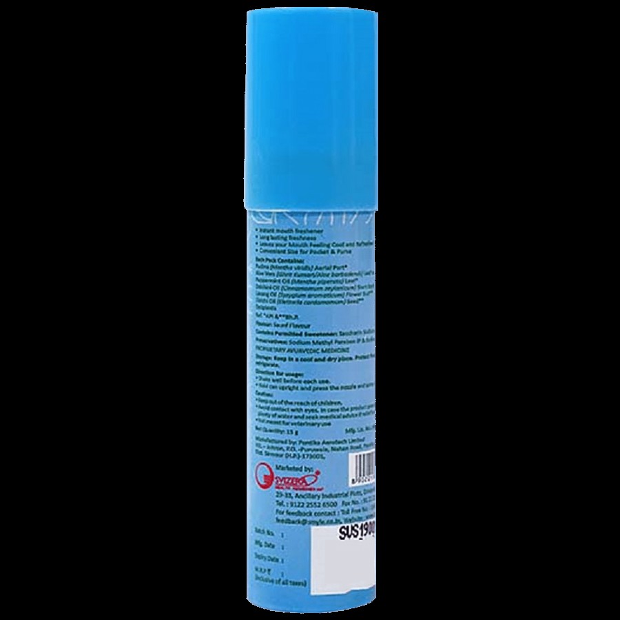 Smyle Sviz Minto Fresh Mouth Freshener Spray - Saunf