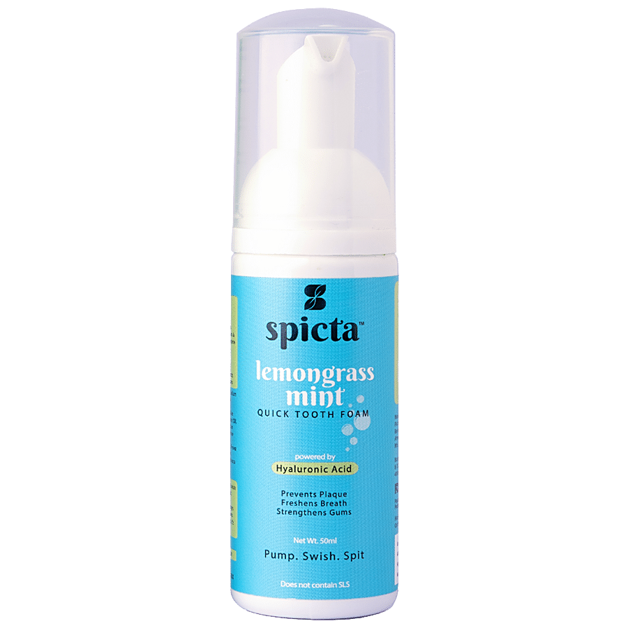 Spicta Lemongrass Mint Quick Tooth Foam - With Hyaluronic Acid