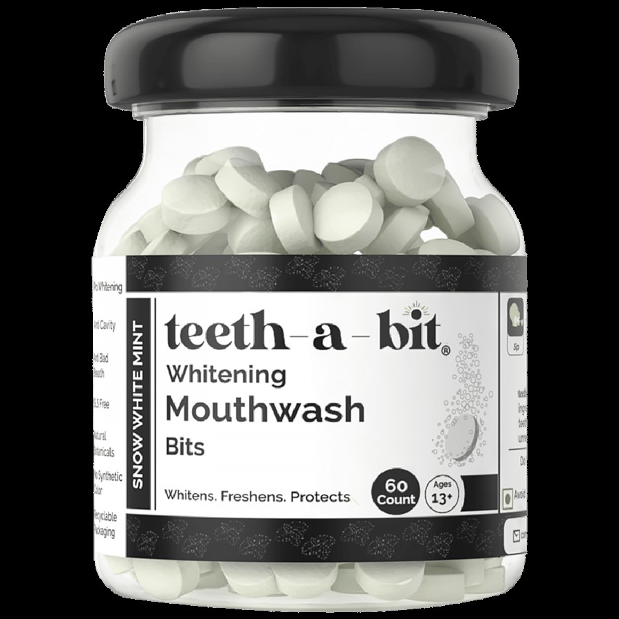 teeth-a-bit Whitening Mouthwash Bits - Snow White Mint