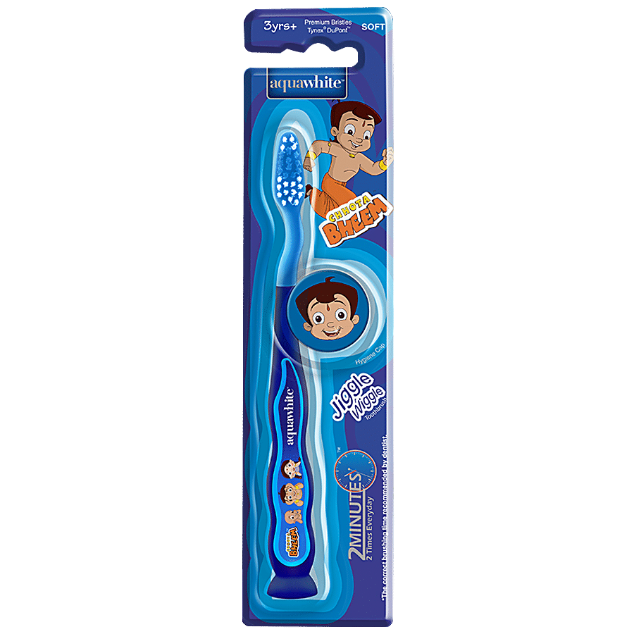 Aquawhite Chhota Bheem Jiggle Wiggle Toothbrush Blue