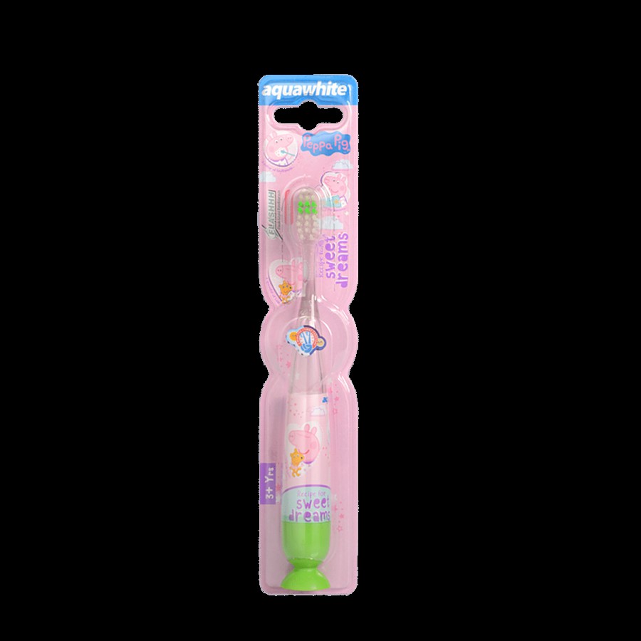 Aquawhite Peppa Pig Flashhh Kids Toothbrush - 3+ Years