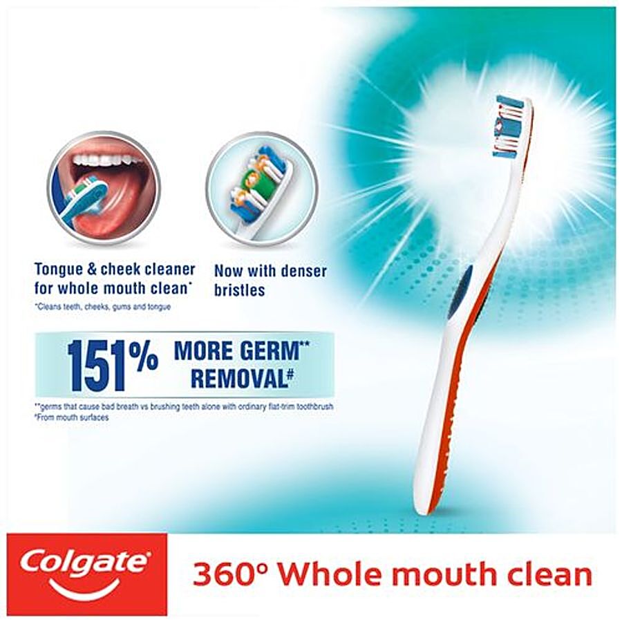 Colgate 360 Degree Whole Mouth Clean Soft Bristle Toothbrush