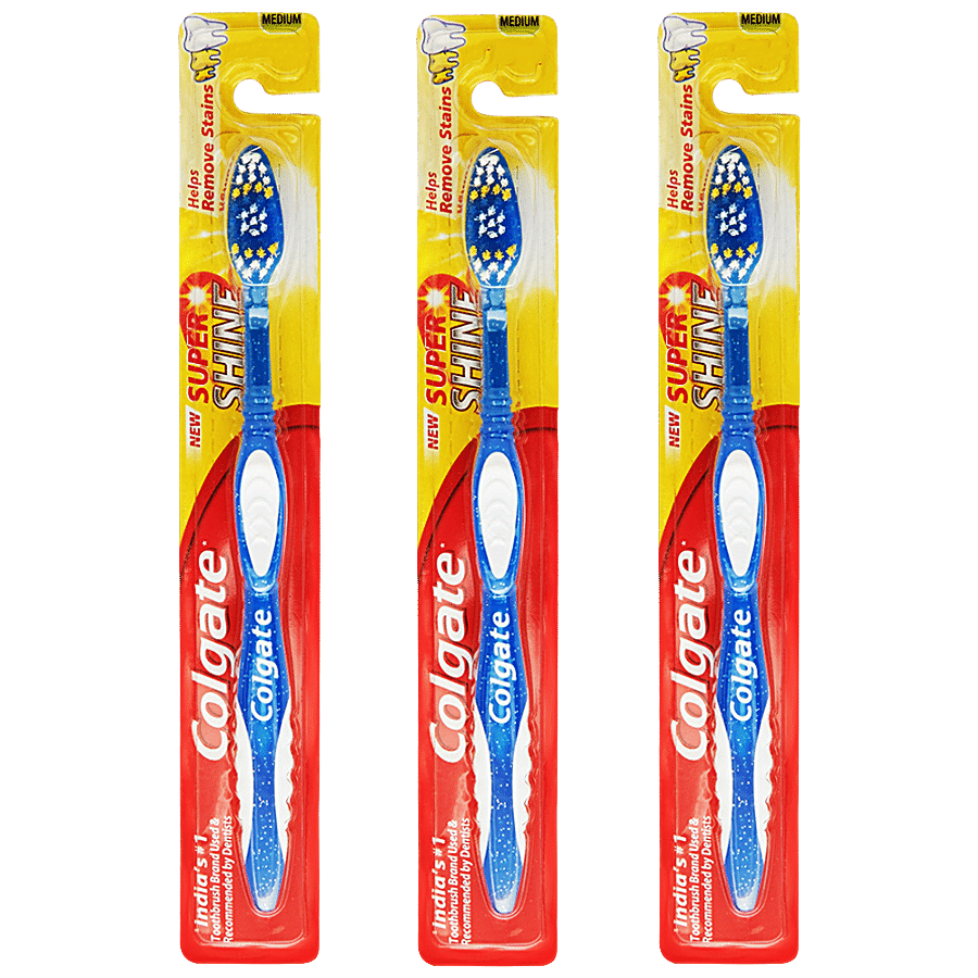 Colgate Super Shine Medium Bristle Toothbrush