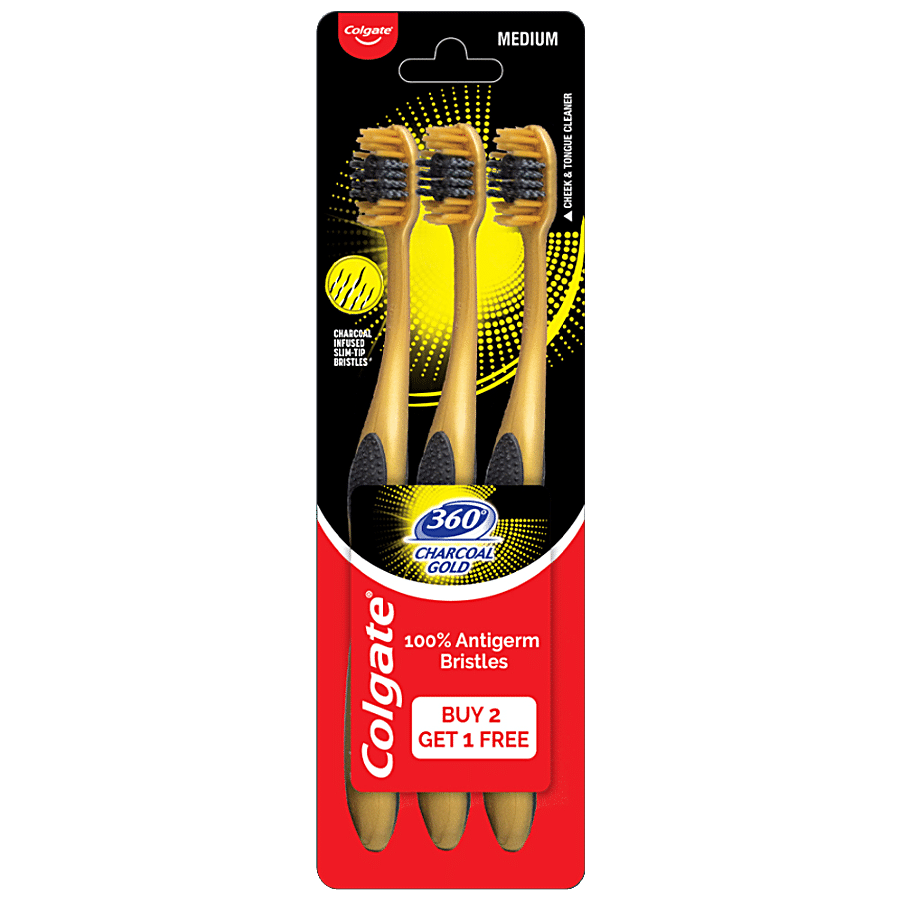 Colgate Toothbrush - 360 Degree Charcoal Gold