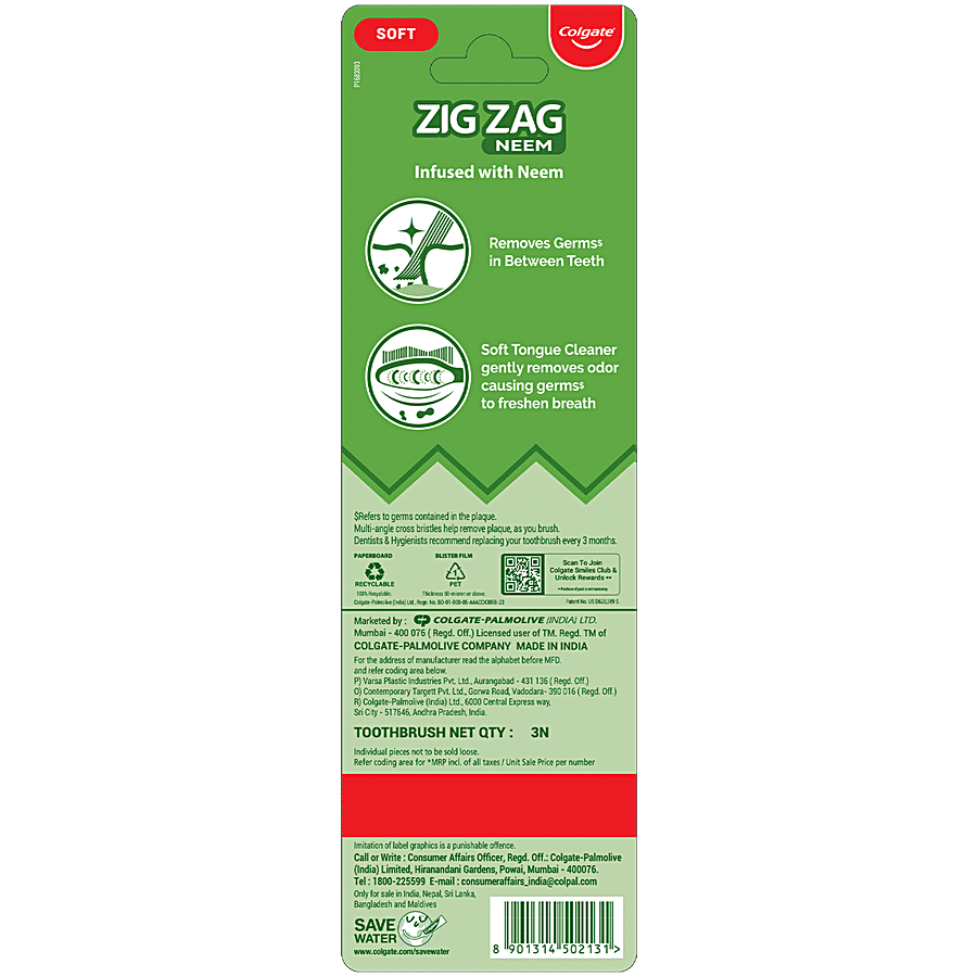 Colgate ZigZag Neem Soft Toothbrush