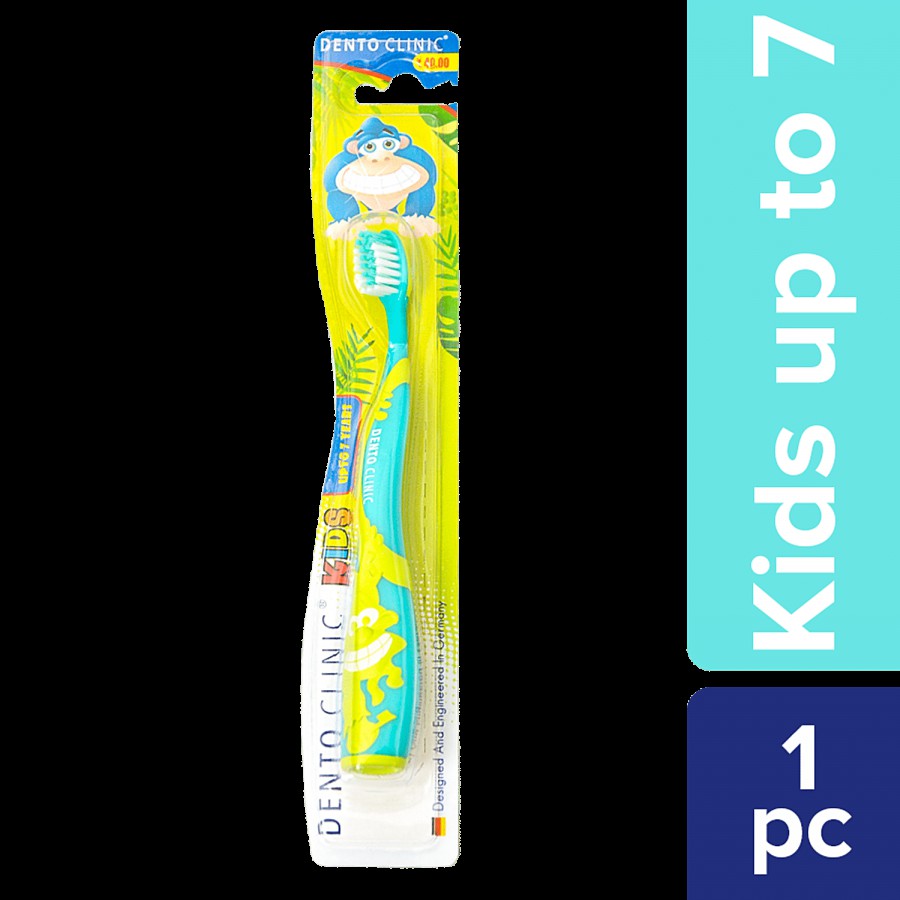 Dento Clinic Monkey Design Toothbrush For Kids - Prevents Plaque Build Up