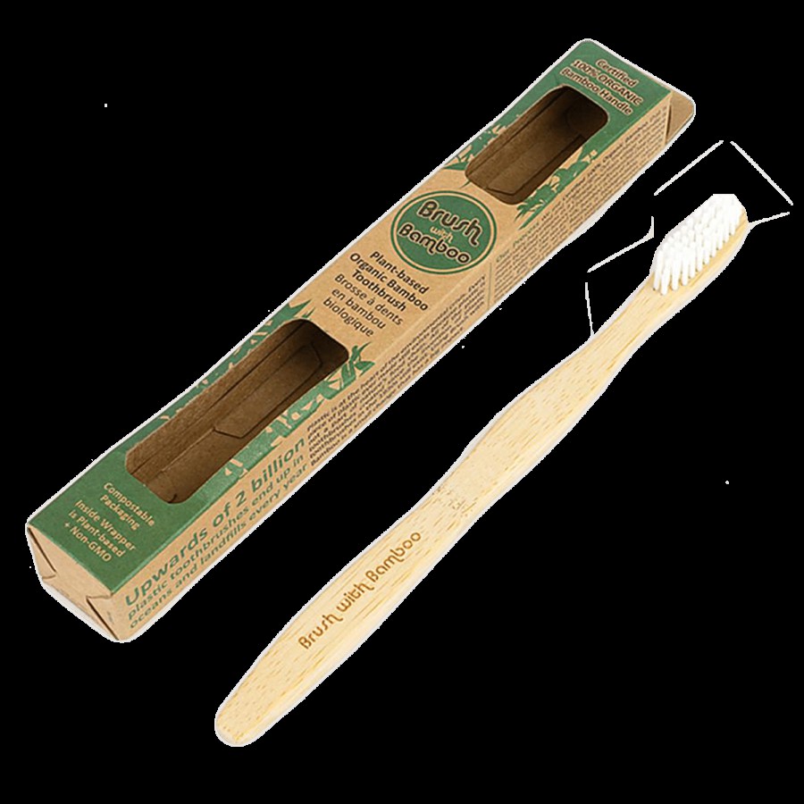 Goli Soda 100% Organic Bamboo Toothbrush - For Adults