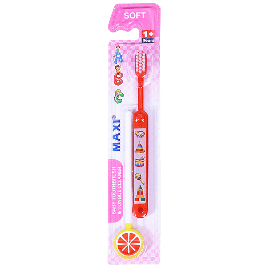 MAXI ABC Baby Toothbrush and Tongue Cleaner-Oral Hygiene Kit