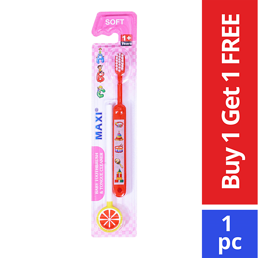 MAXI ABC Baby Toothbrush and Tongue Cleaner-Oral Hygiene Kit