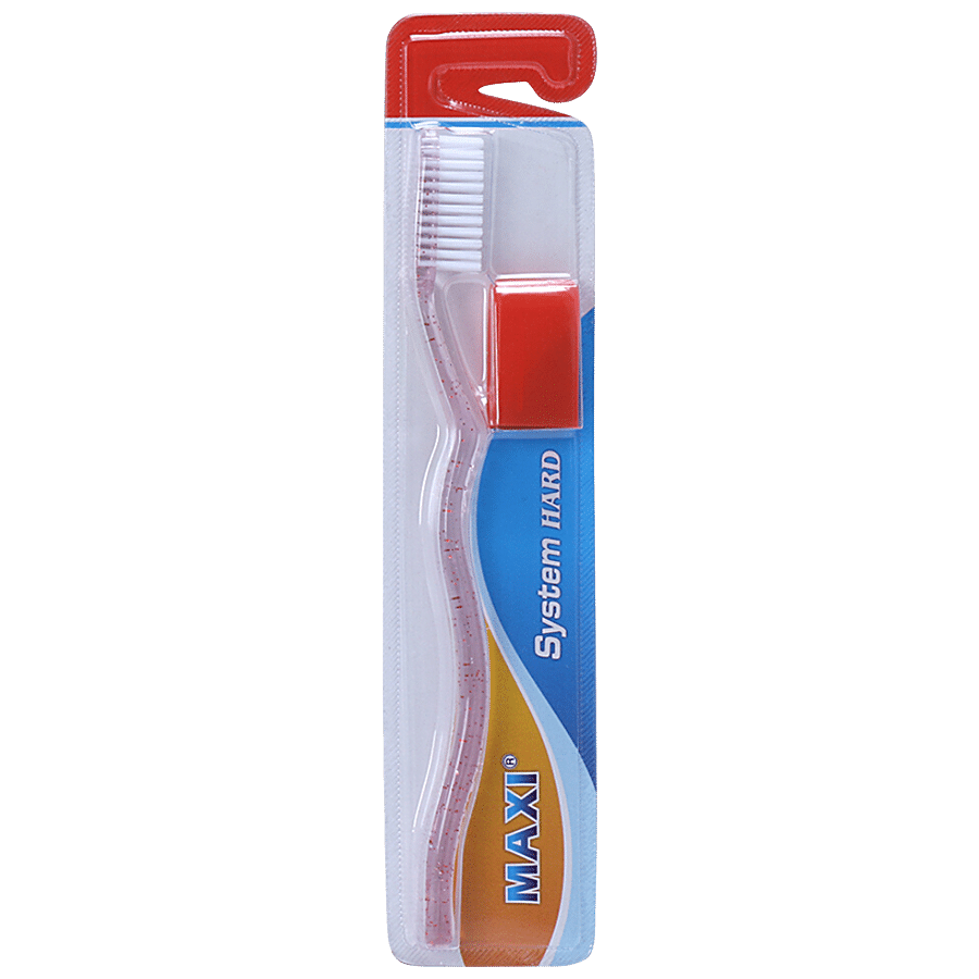 MAXI System Hard Toothbrush - With Hygiene Cap