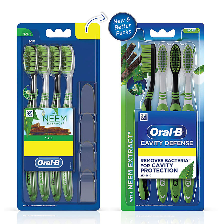 Oral-B 123 Soft Toothbrush - With Neem Extract