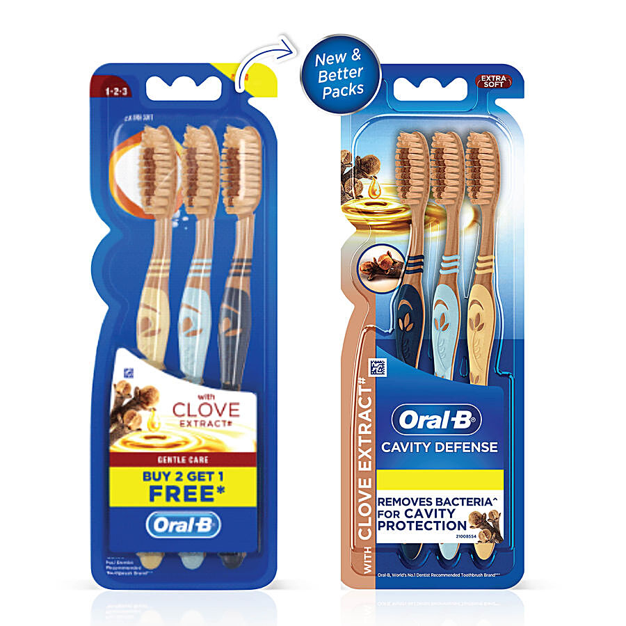 Oral-B 3 In 1 Toothbrush - Herbs Infused Bristles With Neem