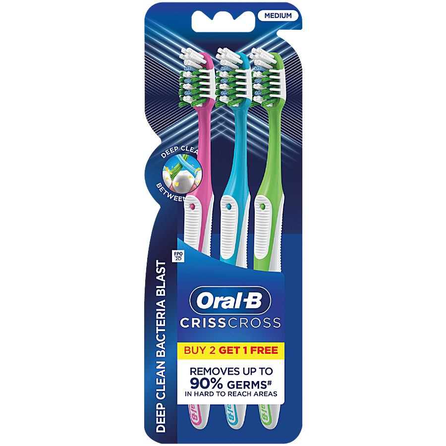 Oral-B Bacteria Blast Toothbrush - With Criss Cross Bristles