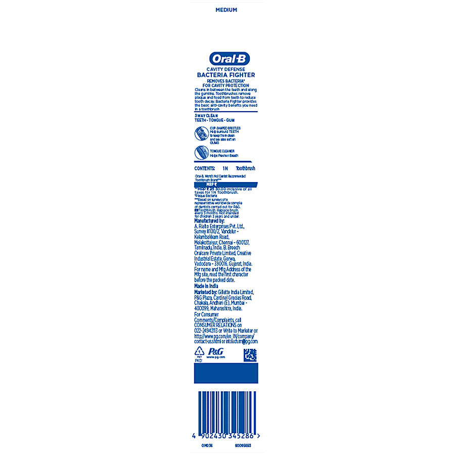 Oral-B Cavity Defense 123 All Rounder Soft Toothbrush