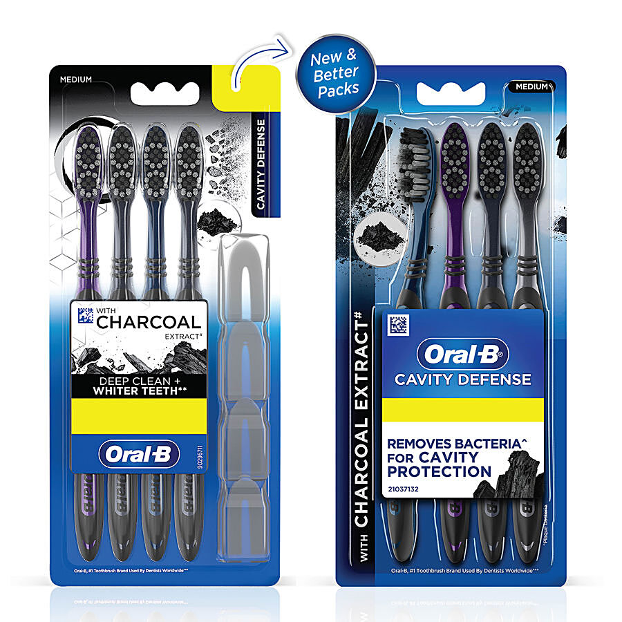 Oral-B Cavity Defense Toothbrush With Charcoal Extract