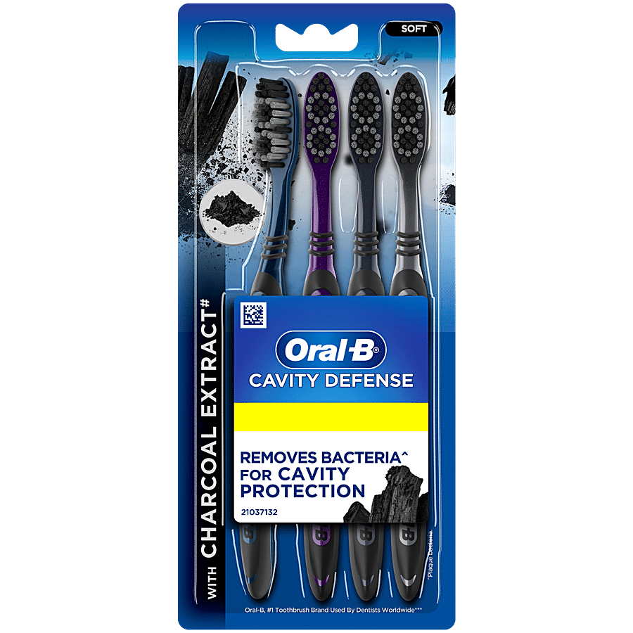 Oral-B Cavity Defense Toothbrush With Charcoal Extract