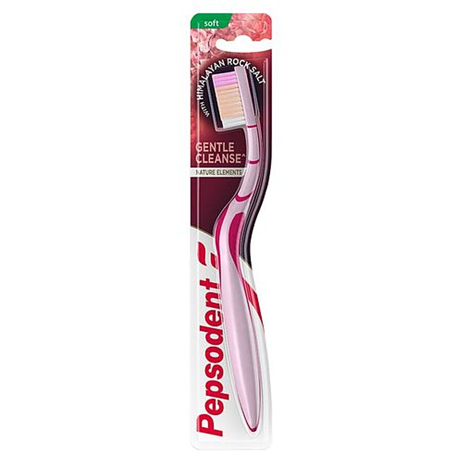 Pepsodent Gentle Cleanse Tooth Brush With Himalayan Rock Salt - Soft