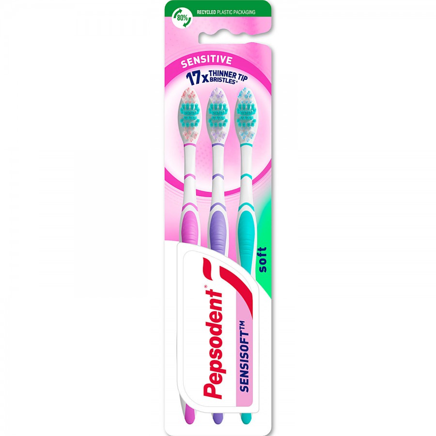 Pepsodent Sensisoft Soft Bristles Toothbrush - For Adults