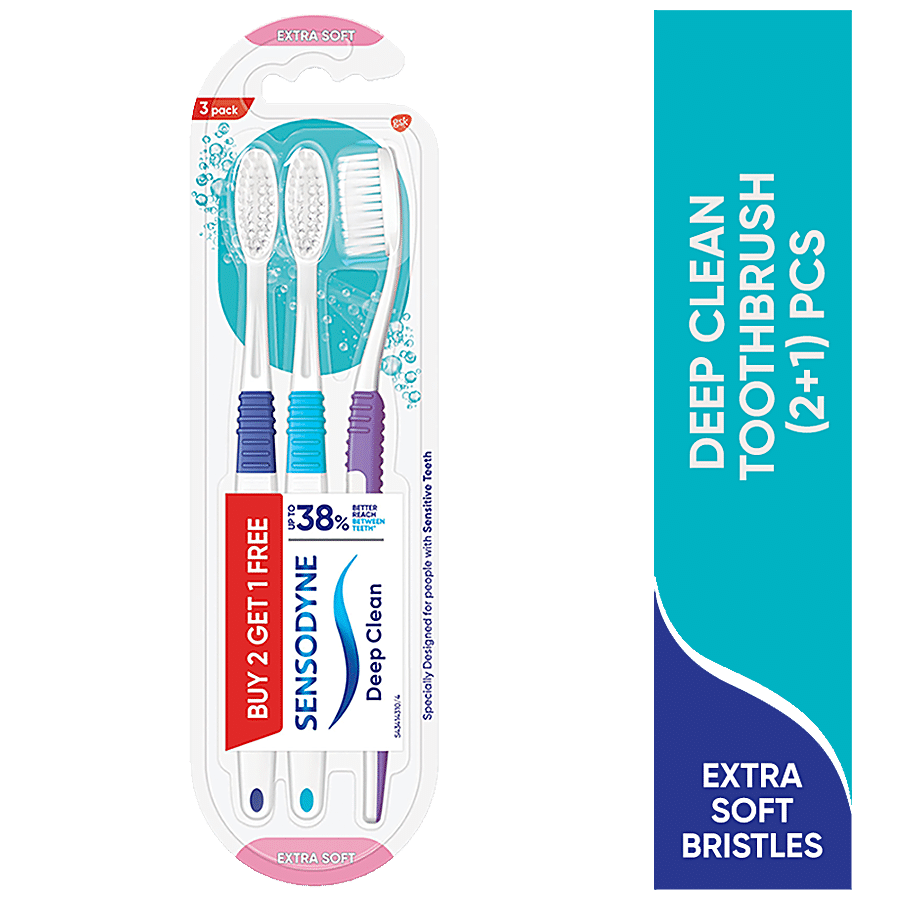 Sensodyne Deep Clean Toothbrush - With Extra Soft & Microfine Bristles