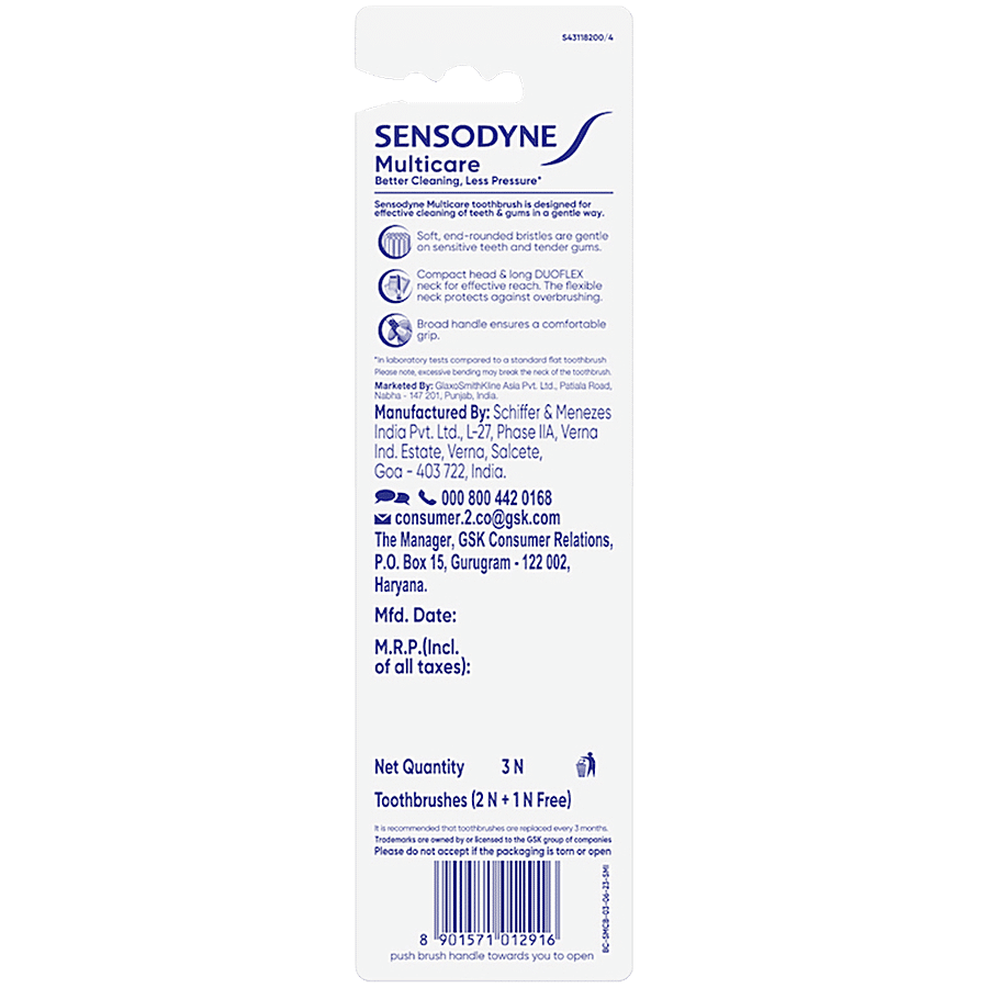 Sensodyne Multi Care Soft Bristles Toothbrush For People With Sensitive Teeth