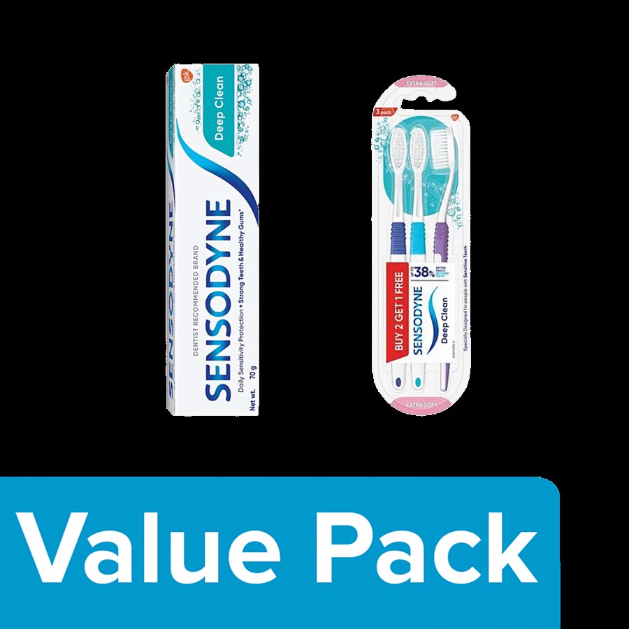 Sensodyne Deep Clean Toothbrush 1 pc + Toothpaste 70 g