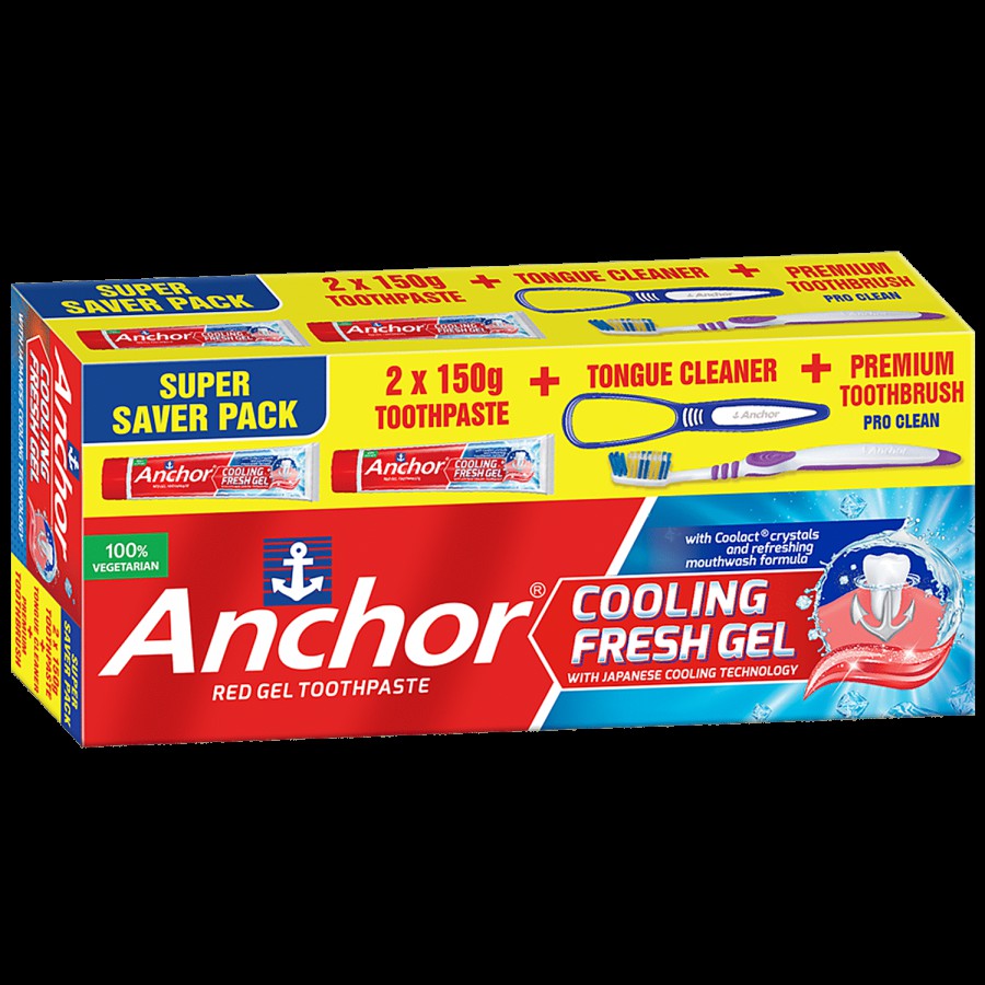 Anchor Cooling Fresh Gel Toothpaste Kit