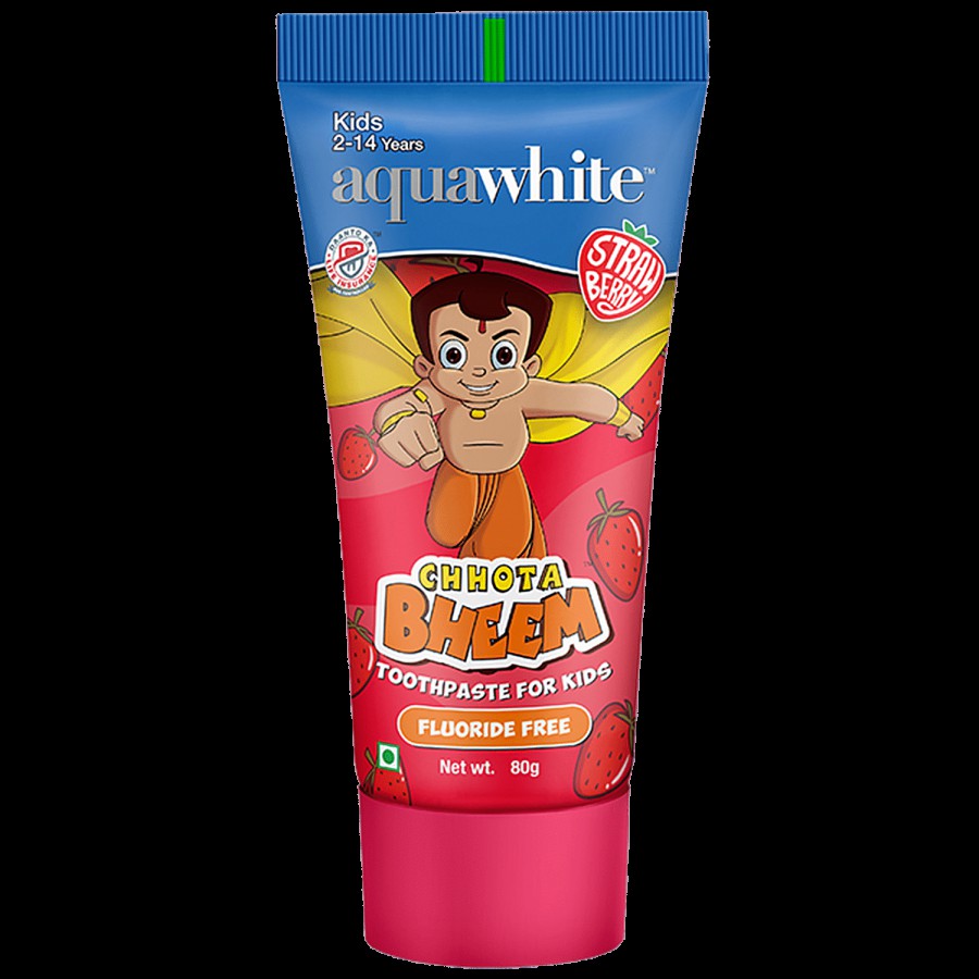 Aquawhite Chhota Bheem Toothpaste For Kids - Fluoride-Free