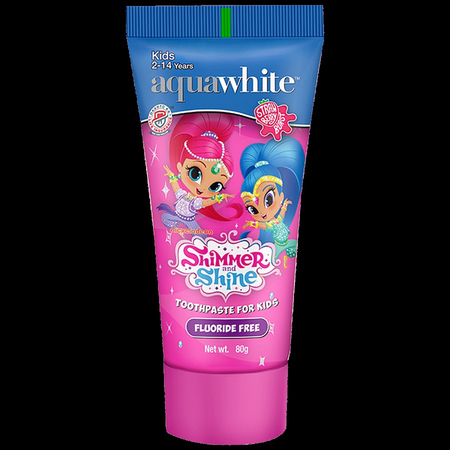 Aquawhite Shimmer & Shine Toothpaste For Kids - Fluoride-Free