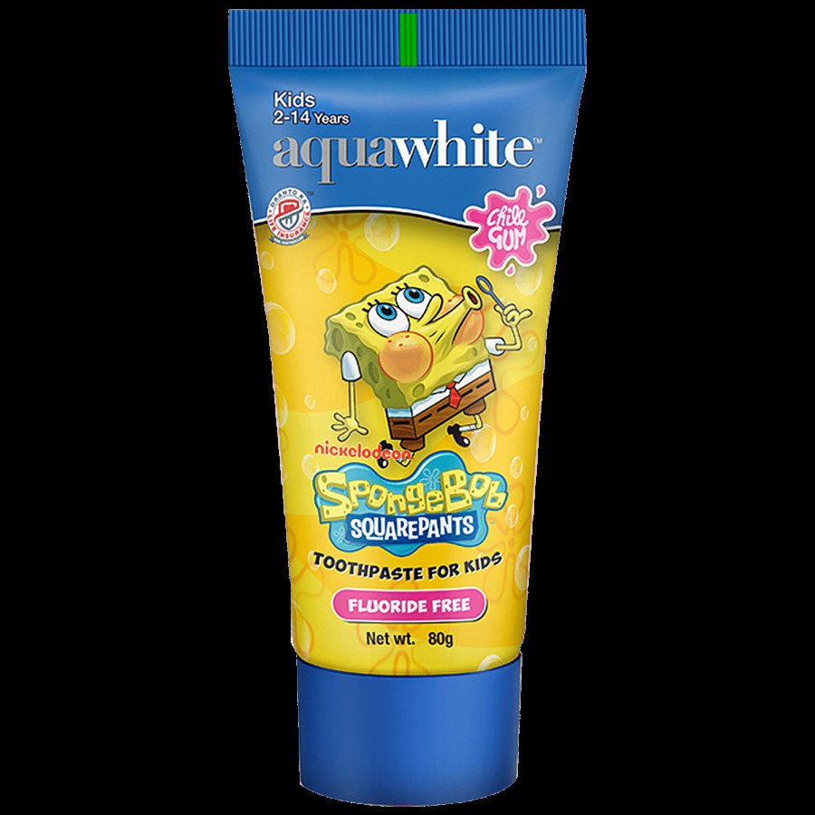 Aquawhite SpongeBob SquarePants Toothpaste For Kids - Fluoride-Free