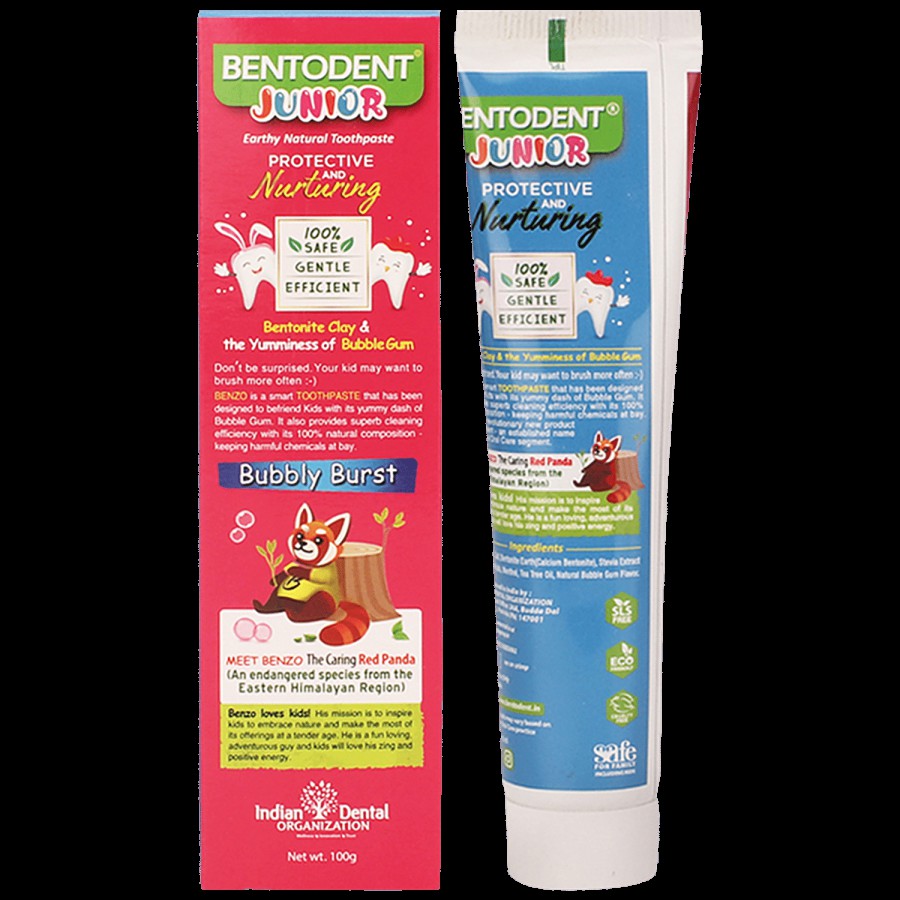 Bentodent Junior Earthy Natural Toothpaste - Bubbly Burst