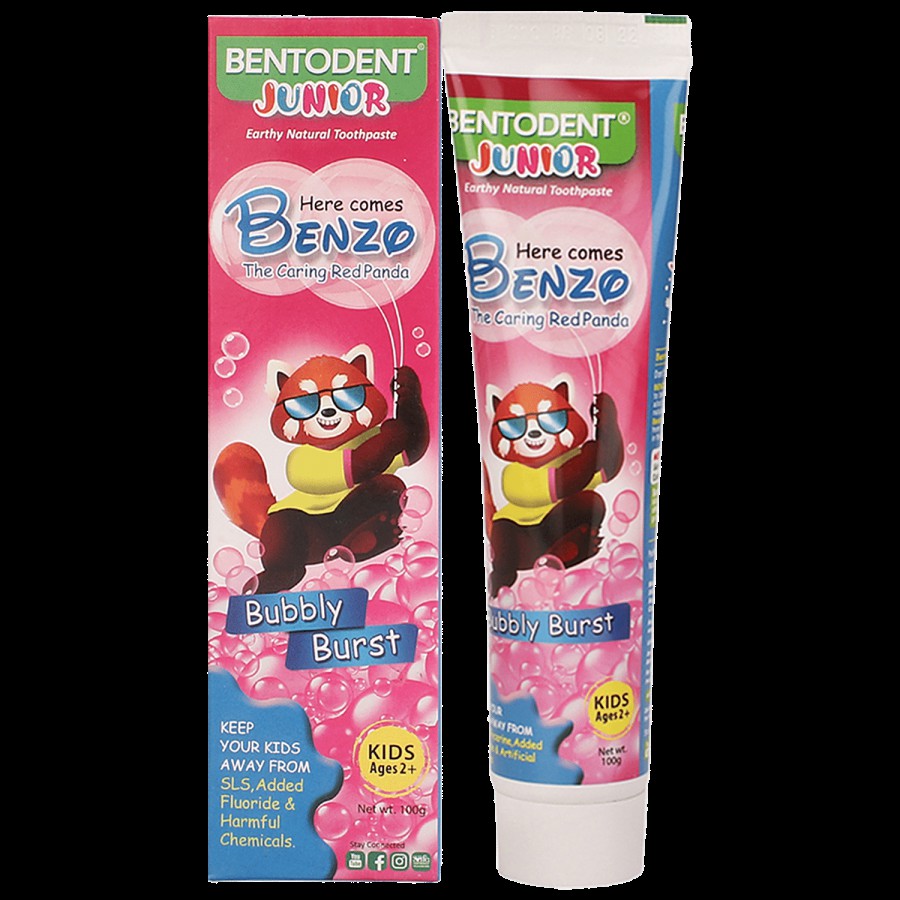 Bentodent Junior Earthy Natural Toothpaste - Bubbly Burst