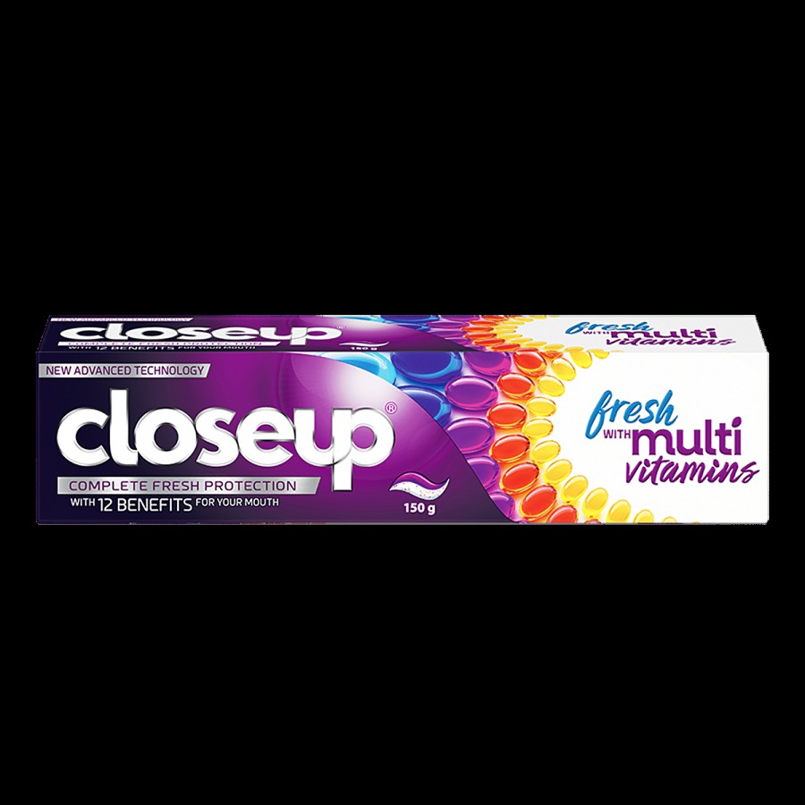 Closeup Complete Fresh Protection Gel Toothpaste - With Multi Vitamin Formula