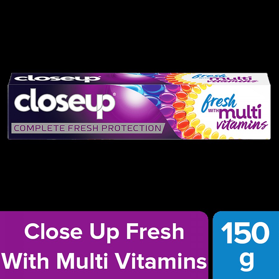 Closeup Complete Fresh Protection Gel Toothpaste - With Multi Vitamin Formula