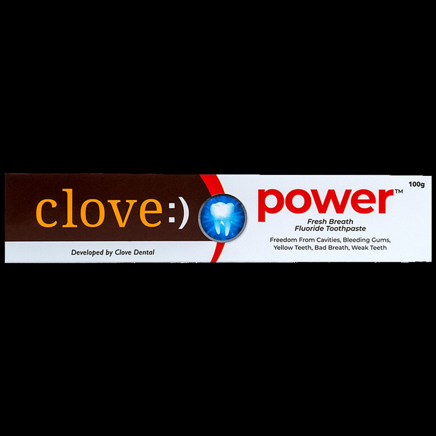 Clove Power - Fresh Breath Fluoride Toothpaste 100 g + Sensitive Toothpaste 2x80 g