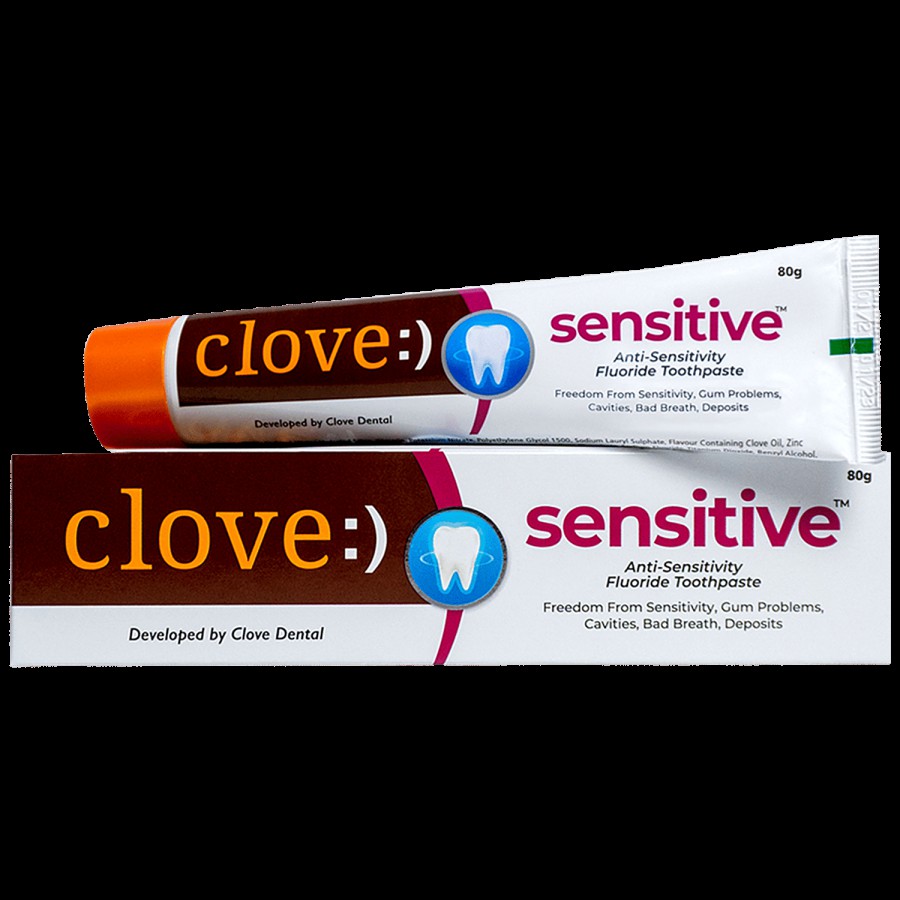 Clove Sensitive - With Anti-Sensitivity & Fluoride Toothpaste